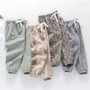 Pantalones de mosquitos para niños de verano sueltos estilo fino hombres y mujeres bebé casual algodón fresco P4686 210622