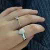 Designer Ring Fashion Heart Rings for Women Original Design Great Quality love Shaped Ring with box 1pcs NRJ