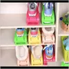 Kläder Garderob 1x Racks Plast Dubbelskohållare Storage Rack Living Room Bekväm Shoebox Shoes Organizer Stand Shelf J5KTJ Cazow