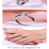 9K White Gold Moissanite 1ct 2ct 3ct Round Cut Luxury moissanite jewelry Wedding Party Anniversary Ring3493222