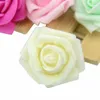 200 teile/los 4 cm Künstliche Mini PE Schaum Rose Blume Kopf Für Hochzeit Hause Dekoration DIY Kranz Handwerk Zubehör gefälschte Blumen 210624