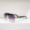 Leather buckle series mens high quality sunglasses Wooden glasses legs Rectangular metal full frame UV400 eyeglasses sunglass Nice CT0038S