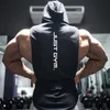 Muscleguys رياضة مقنع تانك الأعلى الرجال ماركة الملابس كمال الاجسام هوديي سترة تجريب singlets اللياقة بلا أكمام قميص