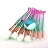 8PCs Mermaid Makeup Brush Set Colorful Eyeshadow Makeup Brushes Cosmetic Beauty Tools Foundation