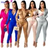 Haoohu Tracksuit Kvinnor Ställ kläder Lounge Casual Two Piece Set Bodysuit + Byxor Svettdrag 2 Piece Sweatsuits for Women Y0625