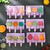Creatività estiva Stampo per gelato in silicone fai-da-te Popsicle Home Cartoon Homemade Children Cute 210423