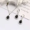 Ensembles de bijoux Cristal Femmes Colliers Or argent plaqué diamant goutte multi Collier Boucle d'oreille deux pièces ensemble femmes pour dame Diamant mode