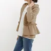 kawaii juffle women 위로 스웨터 까마귀 Khaki 블랙 가을 코트 여성 하이 허리 Peplum 후드 캐주얼 탑 한국 여성의 후드 SW