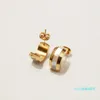 Articoli in acciaio in acciaio in titanio di alta qualità gioielli in oro rotondo barile disegno moda moonstone orecchini + collana set gioielli per le donne