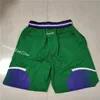 Heren Teambasketbal Short Just Don BMilwaukee Fan's Sport Gestikte Shorts Hip Pop Elastische Taille Broek Met Zak Zipp321w