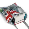 Abendtaschen London Britische Flagge Frauen große Baumwoll-Canvas-Einkaufstaschen Handtaschen Top-Griff Schulter Shopping2694