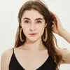 Trendy Big Alloy Hoop Earrings for women 2021 Gold Circle Round Metal Hoop Eearring Fashion Jewelry