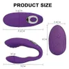 Vibrant Sex Toy Pour Adulte Vagin Clitoris Stimuler U Type Vibrateur pour Femmes Masturbateur Sans Fil À Distance Vibration Couple 210622