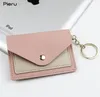 10pcs Card Holders Women PU Candy Color Patchwork Short Square Hasp Min Wallet Mix