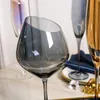 Wine Glasses Home Oblique Cutting Series Colorful Ash Amber Glase Glass Tall Champagne Restaurant