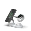 15W Fast Charging Stand 5 In 1 Magnetic Wireless Charger Station For IPhone 12 Pro Max Airpods Apple Watch 6 SE 4 3 2 Magnet Chargers Fit Samsung Xiaomi Smartphone