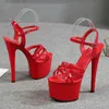 Sexy Dicke Sohle Sandalen High Heel 16,5 cm Nachtclub Party Schuhe Damen Hochzeit Frauen 220309