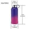 Mugs 32oz/1000ml Reusable Tumblers Stainless Steel Car Cups Vacuum Insulated Double Wall Water Bottle Thermal Sublimation Space Cup ZL0401