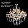 Lyxig ljuskronor Inomhusbelysning Farmture Modern Clear Crystal Pendant Lamp med Lampskärm 18 Lampor Cristal Pendentes of Living Dining Room Hotel