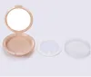 Bärbar ultra-tunn kosmetisk pulverfodral med spegel tomma lösa pulver burk sifter rosa vit färg sn3893