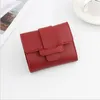 Women's Wallet Fashion Wild Candy Color Pumping Belt 3-Fold Short Wallet Multi-card Organizer