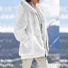 Jaqueta das mulheres do inverno Quente espessa pelúcia solta hoodies casaco misturado cor retalhos retalhos outwear Faux Fur Zip Up Ladies Parka 211008