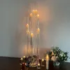 Ne peut utiliser que des bougies à LED) Décoration de mariage en gros 8 bras centres de table piliers acrylique cylindre bougeoirs en cristal senyu600