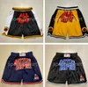 Men Team Basketball Shorts Just Don Short Sport Wear Pant With Pocket Zipper Sweatpants Hip Pop Lower Merion Michigan Wolverin2730