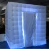 أكسفورد القماش الأبيض اللون الحجم 2.5 / 3 متر أدى الإضاءة نفخ photobooth صور كشك خيمة لحزب الزفاف