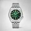 Wristwatches Merkur Men's SKX007 Diver Watch 40mm Green Dial Sapphire 200M Water Resistance Japan NH36 Automatic Movement Stainless Band