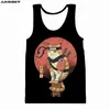 Jumeast Marka Mężczyźni Kobiety 3D Drukowana Kamizelka Hip Hop Japoński Samurai Koszulki Koszulka Sport Pullover Lato Tank Tops Tees