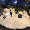 High-end White Choinki Spódnica Thicke Pluszowe Faux Fur Xmas Drzewo Wesołych Dekoracji Ornament Rok Home Decor Navidad Dywan 211104