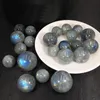 Nouveauté Articles Naturels Gris Poiserie de lune Ballon poli 20-30mm Labradorite Petite Sphère ronde Guéry Sphère Gemstone Home Decor