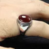 d silver s925 mens ringar enkel design turkisk ring för man med stenar multi färg oval form onyx kalkon smycken 211217