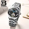 Zwitserland Mechanische Horloge Mannen Binger Rol horloges Skeleton Pols Sapphire Waterdichte B-1186-3 Horloges