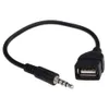 Jack de 3,5 mm de áudio machos para USB 2.0 Tipo A fêmea OTG OTG Conversor Adaptador de fio Fio de fio para carro mp3