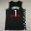 Вся вышивка 1# Edwards 2021 Новая черная баскетбольная майка настраивает мужскую женскую молодежь Добавить любое число название xs-5xl 6xl Vest