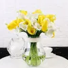 20Pcs Artificial Flowers PU Mini Calla Lily Real Touch Flower Home Wedding Flower Wall Background Decoration Fake Flower Wreath