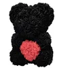 25 cm Teddy Rose Bear Fiore artificiale Rosa di orsi Decorazione natalizia per la casa San Valentino Regali donna RRE12461