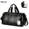 Travel Bag Carry on Luggage Duffel Bags Large PU Leather Tote Belt Weekend Crossbody Bag Overnight Solid sac de voyage XA88WC 210329