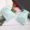 Turquoise Flannel Gift Bags 8x10cm 9x12cm 10x15cm 13x17cm pack 50 Light Blue Sack Makeup Jewelry Packaging Pouch2409