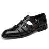 Style italien mode sandales en cuir véritable pour hommes sandales habillées chaussures en cuir à la main hommes sandalias grande taille 35-47 Y200702