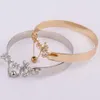 Fashion Jewelry Love Exquisite Bracelet Accessory Rhinestone Decor Stylish Hand Chain Ring Drop Shipping Elaborate Design