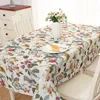 Europe Retro Table Cloth Floral Printed Rectangular Cover Lace Edge cloth for Wedding Sale 210626