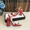 2021 Luxus High Heel Damen 10cm Sandalen Sommer Strand Sexy Hochzeitsschuhe Größe 35-41