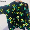 Женские свитеры NELLOE Женская одежда 2021 Корейский мода Chic Leak Jacquard вязаные пуловеры негабаритные вершины ROPA Mujer Pull Femme