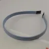 10PCS 10mm Denim blauw Stof Bedekt Metalen Hoofdbanden Zoom randen Plain bands voor DIY sieraden Haar hoops249z