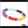 Perles, brins bijoux drop livraison 2021 8mm muti-color hommes bracelets malachite lave chakra guérison équilibre perles pour femmes reiki prière y