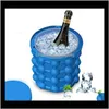 Buckets And Coolers Barware Kitchen, Dining Bar Home & Garden Cube Maker Genie The Revolutionary Space Saving Sile Irlde Ice Bucket Mold Kitc