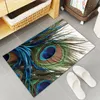 Carpets Peacock Feather Art Kitchen Mat Home Entrance Doormat Living Room Decor Floor Carpet Bathroom Anti-Slip Rug